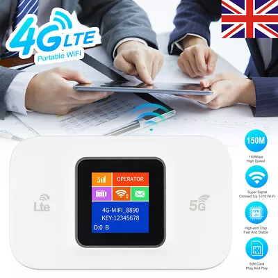 Unlocked 4G LTE Mobile Router Portable Broadband Wireless WiFi MiFi Hotspot 2023 • £9.48