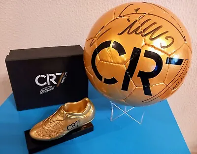 Cristiano Ronaldo Autographed  Golden Ball  Edition And Golden Boot.  • $575