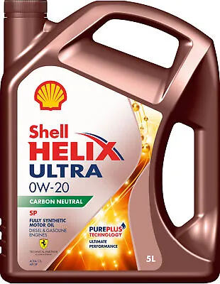 $89.95 • Buy Shell Helix Ultra 0W-20 SP Engine Oil 5L