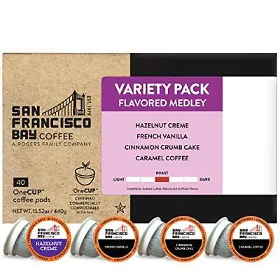 San Francisco Bay Compostable Coffee Pods - Variety Pack Flavored 40 Ct K Cup... • $27.29