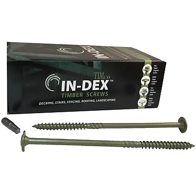 6.7 X 150mm 6  WAFER HEAD LANDSCAPE WOOD TIMBER FIX SCREWS SLEEPER DECKING INDEX • £3.33