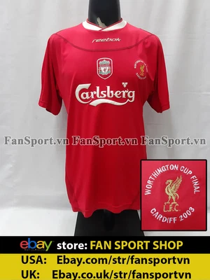 £169 • Buy Liverpool League Cup Final 2003 Home Shirt Jersey Worthington Cup Original Rare