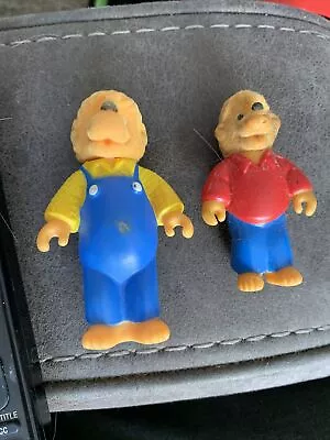 Vintage 1986 Fuzzy Berenstain Bears McDonalds Happy Meal Toys Papa And Brother • $13