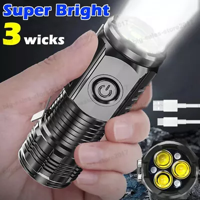 1000000 Lumens Super Bright LED Tactical Flashlight Rechargeable LED Work Light • $6.82