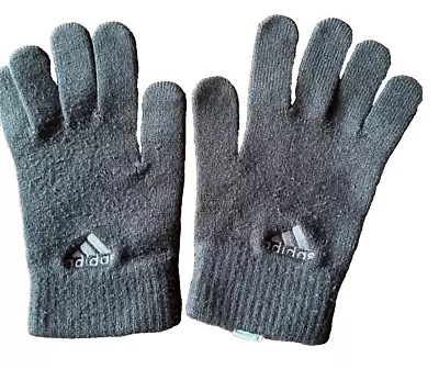 Used Adidas Originals Gloves Black With Trefoil Logo - Size Xs • £2.50