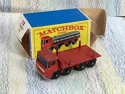 Matchbox Lesney # 10d Leyland Pipe 8BPW Truck Good With Some Pipes Fair Box • £14