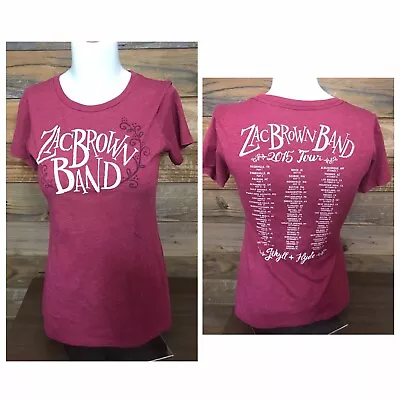 Zac Brown Band 2015 Tour Jekyll & Hyde Red T-Shirt Women's Size Medium • $10.99