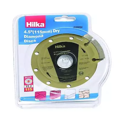 Hilka 4.5  Diamond Cutting Disc 115mm Grinding Stone Brick Concrete Cutting Disc • £5.09