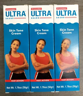 3-Pack Crusader Ultra Brand Skin Tone Cream 1.76oz (50g) Each - FREE SHIPPING! • $19.99