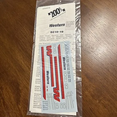 ATP Decals 200AD19 1/200 Scale DC10-10 Western Airlines Decal • $7