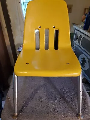 Child Virco 21  Tall School Chair Yellow Vintage Homeschool • $40