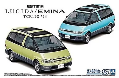 Aoshima 1994 TCR11G Estima Lucida/Emina Mini Van - Plastic Model Car Vehicle • $42.60