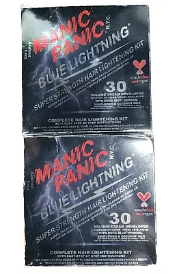 2 Pack Manic Panic Blue Lightning Super Strength Hair Lightening Kit 30 Cream • $19.99