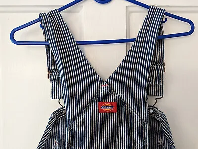 $25 • Buy Dickies Bibs Overalls Mens Hickory Stripe 34 X 30  New Condition