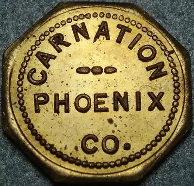 1946-1996 PHOENIX ARIZONA  Good For 1 QUART GRADE A MILK  Carnation DAIRY TOKEN • $8.95