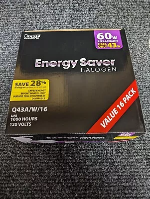 Feit Electric 60 Watt  16pack Light Bulbs Energy Saver (q43a/w/16) • $16.50