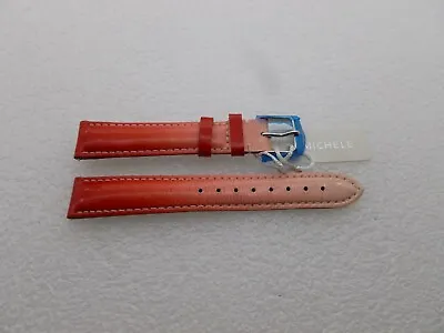 Genuine Michele 16mm Red Blend Patent Watch Band Strap New • $17.77