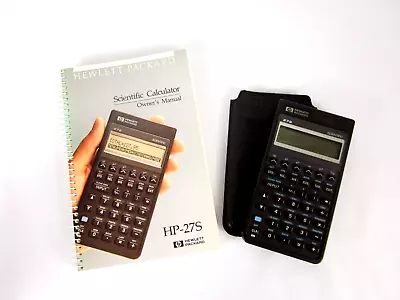 $20.50 • Buy Hewlett Packard HP 27S Scientific Calculator With Manual & Case - Tested