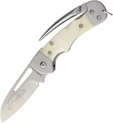 Myerchin MYAF377 Generation 2 Crew Linerlock White Bone Folding Pocket Knife • $77.93