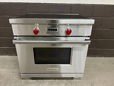 Wolf IR365TE/S/TH - 36  Induction Range Transitional Stainless Red Knobs • $8999.99