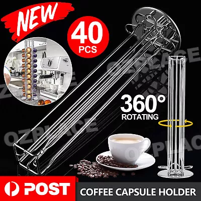 $16.95 • Buy 40 For Nespresso Coffee Capsules Pod Holder Stand Dispenser Rack Storage Capsule