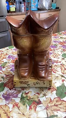 Vintage American Bisque 1950's Western Style Cowboy Boots Cookie Jar • $50