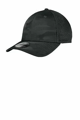 $17.49 • Buy New Era ® Tonal Camo { BLACK Camo } Stretch Tech Mesh NEW NE1091 Hat Fitted Flex