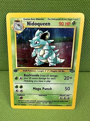 Pokémon TCG Nidoqueen Jungle 7/64 Holo 1st Edition Holo Rare NM • $66.88