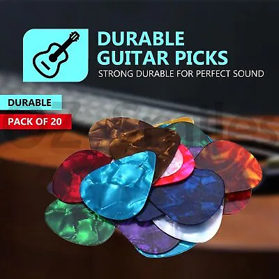 $2.75 • Buy 20x Multicolor Celluloid Acoustic Electric Guitar Picks Plectrums