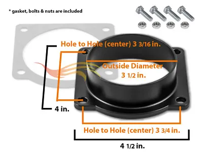 Mass Air Flow Sensor Intake Adapter Plate For 96-04 Mustang 4.6L V8 • $17.99