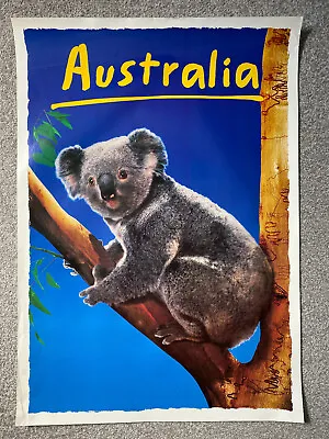 Original 1980s Australia Travel Tourism Poster - Koala Bear • £26.50