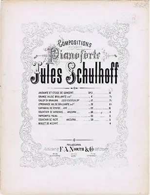 Minuet De Mozart Piano Forte By Jules Schulhoff 1860's Antique Sheet Music 2nd • $13.59