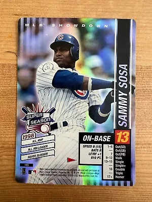 2002 MLB Showdown Sammy Sosa Super Season FOIL Pennant Run #113 Cubs • $29.99