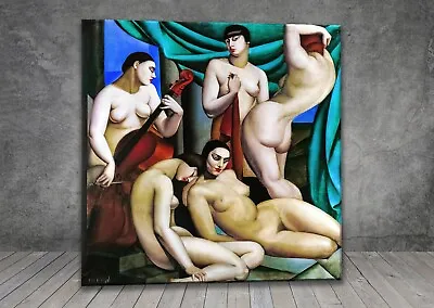 Tamara De Lempicka Rhythm NAKED  Nudes CANVAS PAINTING ART PRINT POSTER 1317 • £6.96