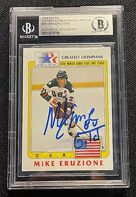 Mike Eruzione Signed 1983 Topps 1980 Team Usa Card Beckett Auto Miracle On Ice • $79.99