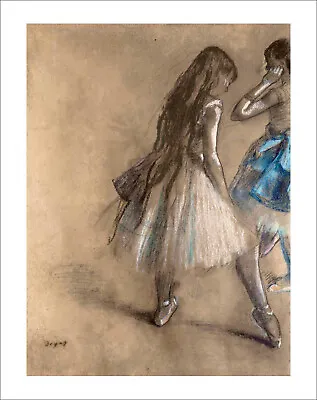 Degas A Dancer Resting Fine Art Print Poster Gallery Wall Art WITH BORDER • £16