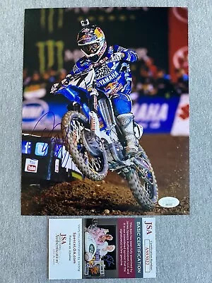 MOTOCROSS RACING JAMES BUBBA STEWART AUTOGRAPH 8x10 PHOTO YAMAHA JSA AS93022 • $79.95