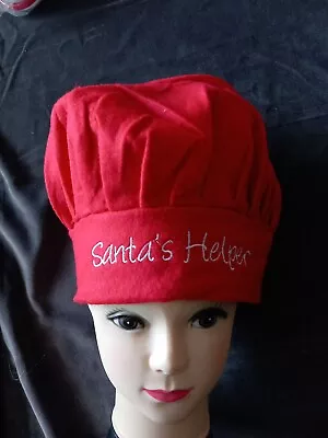 Chefs Hat  Kitchen Catering Red Santa Helper Costume Christmas Secret Santa Gift • £4.40