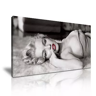 Marilyn Monroe Icon Canvas Wall Art Picture Print 60x30cm • £23.99