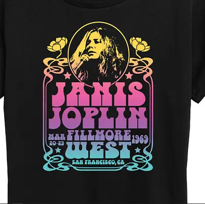 Janis Joplin - Fillmore West - Women's Short Sleeve T-Shirt GC1445 • $21.84