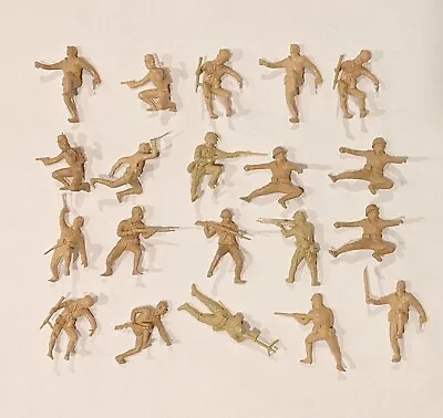 20 2  Toy Soldiers 1960s Marx Beige Japanese Army Men Composite • $12.99