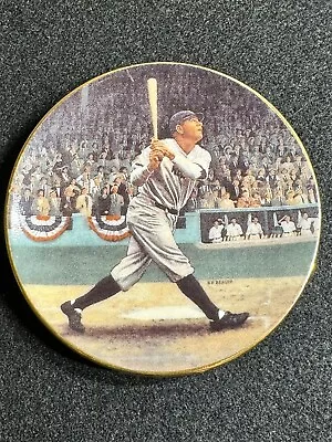 Vintage 1995 Legends Of Baseball Babe Ruth Mini Collector Plate 3.5” • $7