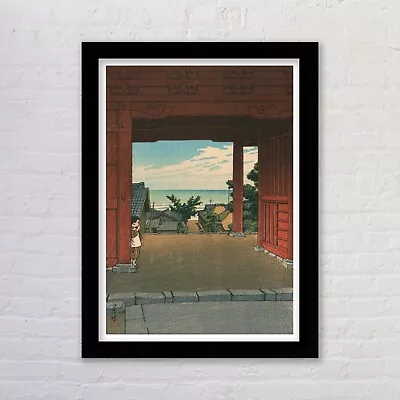 Tamon Temple By Kawase Hasui Framed Japanese Woodblock Poster Print Wall Art • £5.49