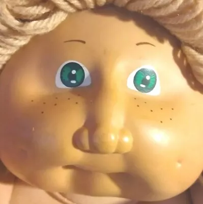 Vintage Cabbage Patch Doll Girl Blonde Hair Blue Eyes Freckles Dimples 16  • $29.99