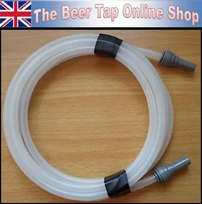 Flexible Beer Line 5/16 (8mm) OD 4mm ID + JG 3/8 Stem For Beer Tap & Keg Coupler • £9.99