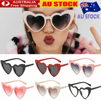 $6.56 • Buy Women LOVE Heart Shaped Sunglasses Retro Gradient Color Lens Eye Glasses HOT