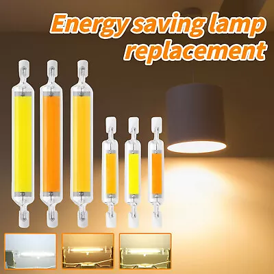 Bright Dimmable Led R7s Glass Tube Cob Bulb Ceramics 78- 118mm R7s 10W • $14.45