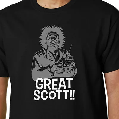 Great Scott!! T-shirt BACK TO THE FUTURE DOC EMMETT BROWN MARTY MCFLY FILM FUNNY • £14.99