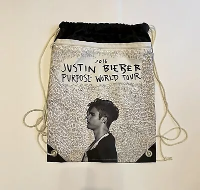 £10.80 • Buy Justin Bieber 2016 Purpose World Tour Drawstring Bag