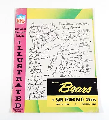 1963 Chicago Bears Vs 49'ers Team Signed NFL Program 36 Autos Mike Ditka Karras • $99.99